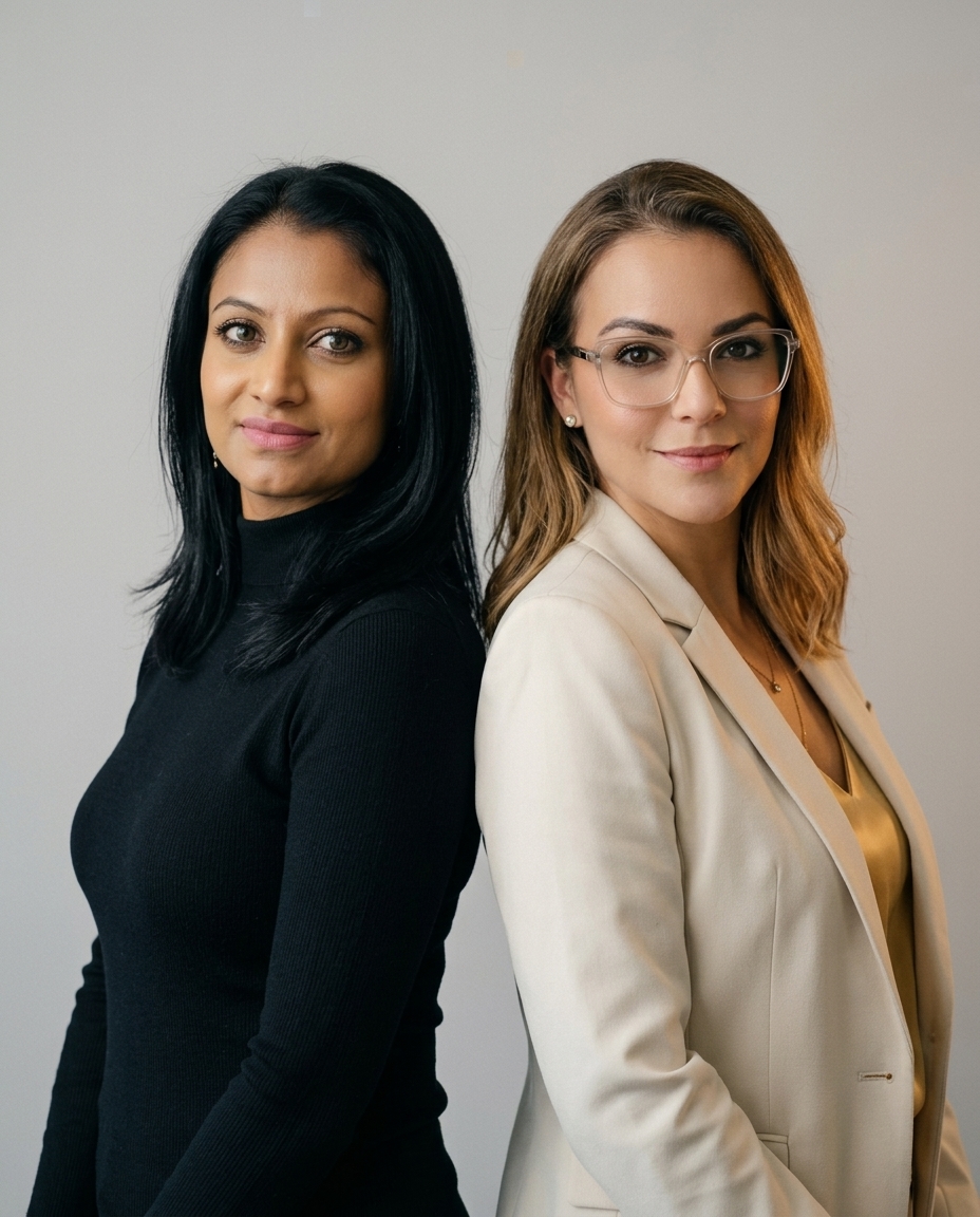 Ramya Rajakumar and Munique Antunes, co-founders of Duaura